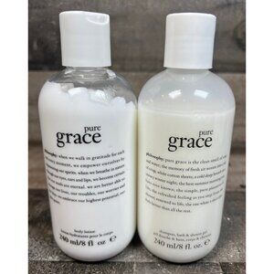 PHILOSOPHY PURE GRACE SHAMPOO,BATH &SHOWER GEL &BODY LOTION 8FLOZ